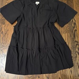 Tuckernuck Crawford Dress in Black Crepe
